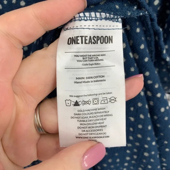 One Teaspoon Starry Night Wrap Drop Waist Gauzy Dress in Navy Sz M - Picture 12 of 16